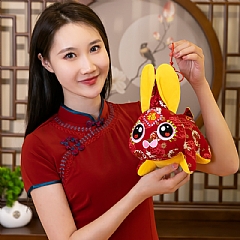 吉祥物布藝兔子公仔車飾挂件活動禮品玩偶4