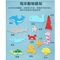 益智早期啟蒙 立體卡通拼圖 立體拼圖 交通海洋數字6