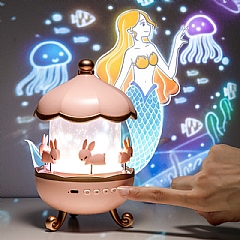 星空燈投影機 音樂盒 盒生日禮物小夜燈 WH-E114