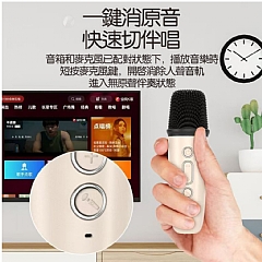 藍牙K歌音箱小音響小巨星無線麥克風麥克風高顏值低音氛圍感4