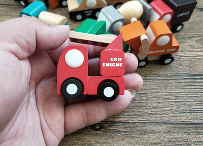 單個選項 -智力木製日單迷你兒童交通工具組一代二代車模型-(單個選項 )8