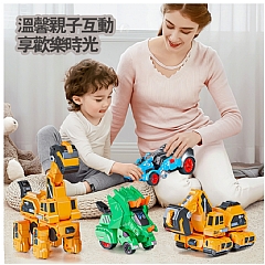 慣性碰撞變形恐龍車 撞擊變身霸王龍三角龍戰車(影片必看)6