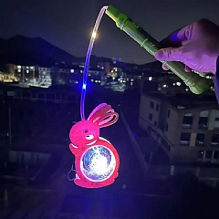 春節卡通閃光手提星球燈籠 led發光發光玩具波波球(影片必看)5
