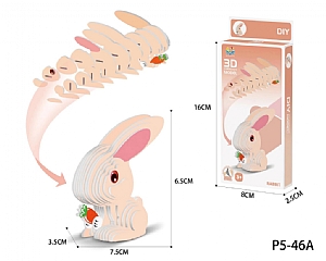 紙質DIY益智創意紙質動物模型拼裝3D立體拼圖(影片必看)4