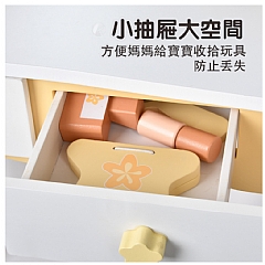 木製兒童模擬過家家酒- 北歐花型梳妝台(附椅子)(影片必看)8