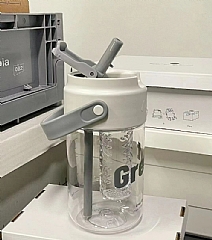 水杯女生高顏值大容量運動帶茶隔學生上班族杯子_600ml 水壺2