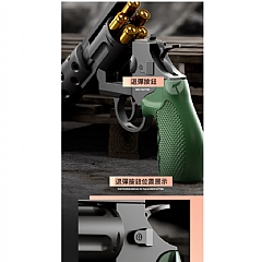 機械聯動ZP-5砸響砲左輪軟彈槍男孩手槍模型一鍵 可發射玩具槍5