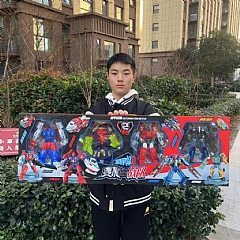 D-男孩變形玩具模型汽車組裝戰甲合體金剛機 手提大禮盒4只裝2277-A112