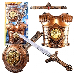 兒童塑膠男盾牌復古兵器親子盔甲6236-B3鎧甲模具(影片必看)1
