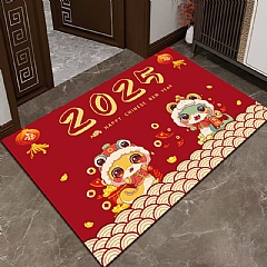 12025蛇年新年入戶地墊耐髒地墊水晶絨腳墊浴室吸水防滑地毯(影片必看)3
