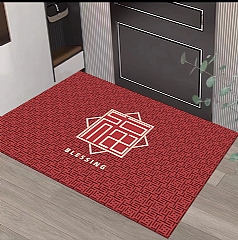 12025蛇年新年入戶地墊耐髒地墊水晶絨腳墊浴室吸水防滑地毯(影片必看)1