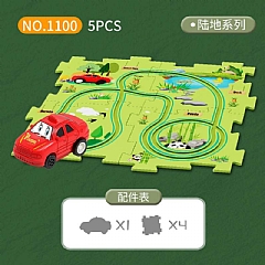NO-抖音爆款益智拼圖地圖場景軌道車城市DIY拼裝電動車(影片必看)5