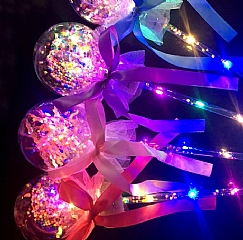 我最閃亮仙女棒 魔法棒 閃光球 燈光 禮品 聖誕節 跨年 國慶(影片必看)7