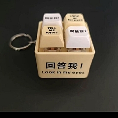 回答我 語錄發音發光鑰匙圈解壓縮按鍵玩具(影片必看)5