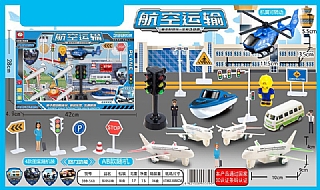 禮盒玩具兒童迴力小飛機航空運輸客機巴士車2