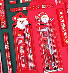 聖誕學生五件套文具套裝鉛筆套誕節小禮物1