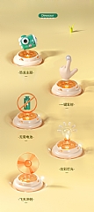 新品恐龍旋轉發光飛碟陀螺BWL-82A手槍飛行戶外彈射竹蜻蜓男孩玩具(不挑色)3