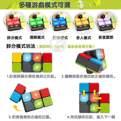NO-百變魔方 智力開發 多功能音樂百變魔方燈光-中文款8362