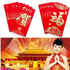 新年高檔 加厚燙金紅包袋 一包6個裝7