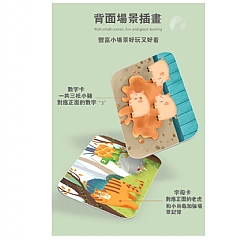 A-啟蒙早期教育 大小寫數字字母卡 木製拼圖數學英語學習 數學英語學習卡玩具鐵盒裝拼單字遊戲(影片必看)7