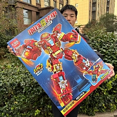 D-機器人拼插積木492PCS 模型 57公分手提大禮盒G0011