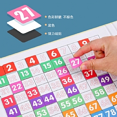 幼兒園兒童益智數字訓練早期教育玩磁性百數板1-100數學教具書頁磁性百板(影片必看)6