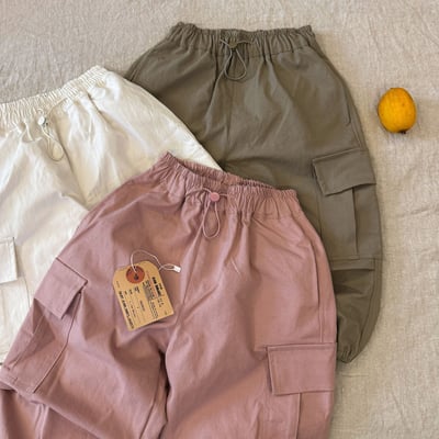 男寶帥氣縮口工裝褲(無刷毛)2