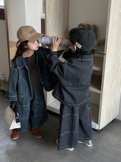 日系明線車縫個性牛仔套裝9