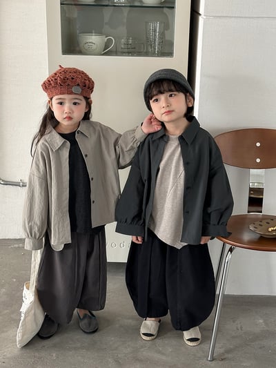 森系復古簡約開衩襯衫外套（自留款)8