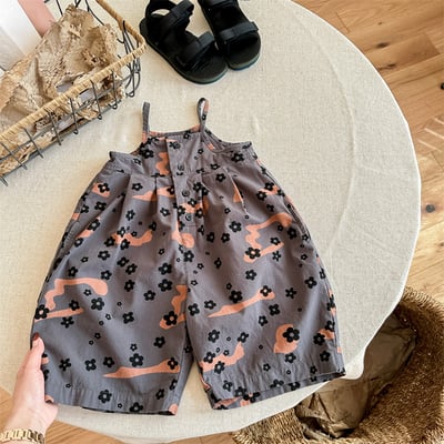 推 ♡ 韓系小花朵吊帶七分褲9