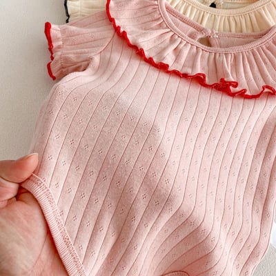 大片花領坑條包屁衣4