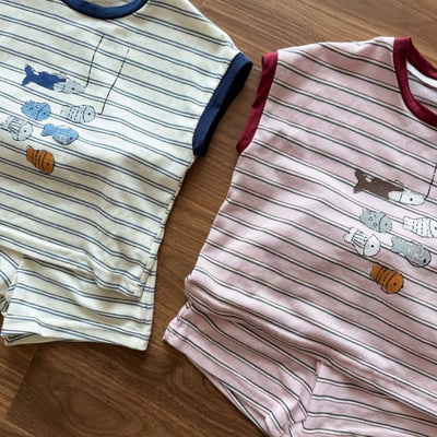 六隻小魚條紋套裝13