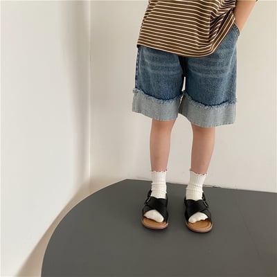 推 ♡ 韓系復古拼色牛仔褲7