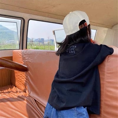 韓系貼布英文字短T7