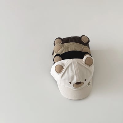 熱銷~韓系小熊表情鴨舌帽7