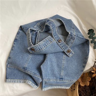 韓系小眾版型牛仔吊帶褲3