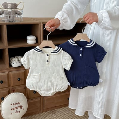 海軍風棉紗包屁衣6