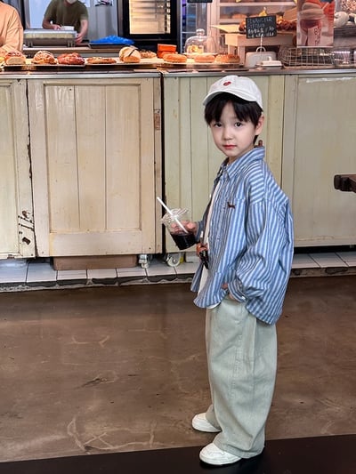 日韓系質感條紋臘腸狗襯衫(自留款)7