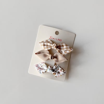 韓系布藝蝴蝶結髮夾9