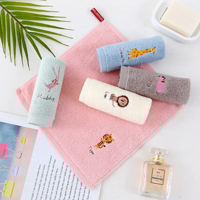 純棉小刺繡方巾/擦手巾4