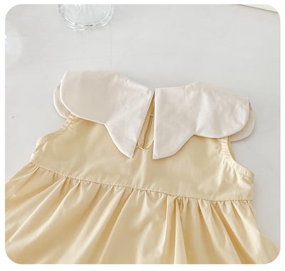 可愛花邊領小刺繡蛋糕洋裝6