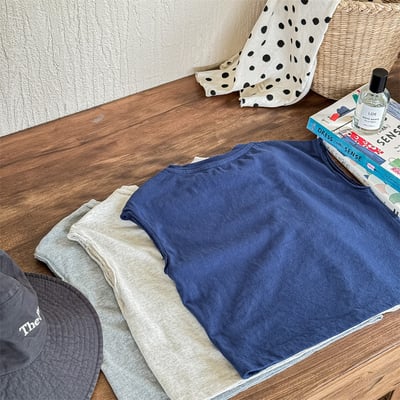 推 ♡ 美式毛捲邊落肩T13