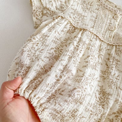 韓系棉質碎花包屁衣5