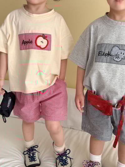 幼稚園穿搭格子拼布系列2