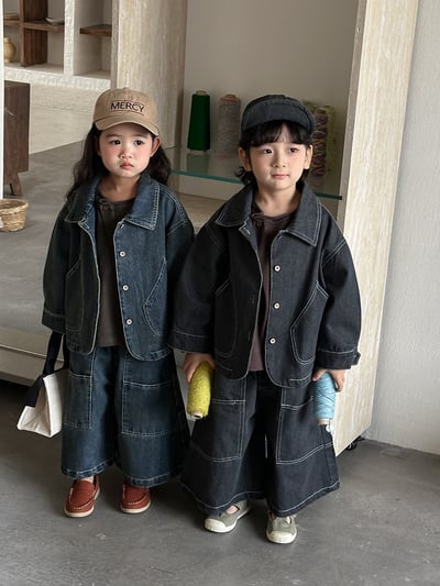 日系明線車縫個性牛仔套裝15