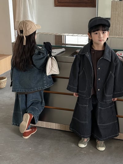 日系明線車縫個性牛仔套裝12