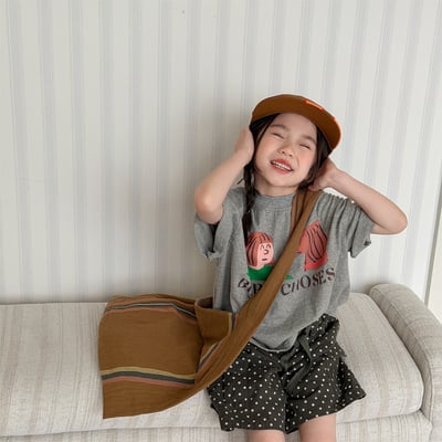 韓系塗鴉落肩寬鬆T21