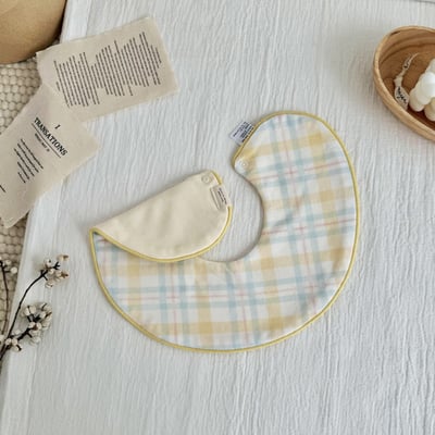 韓系雙面圓形圍兜兜12