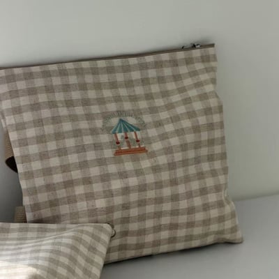 韓系格子收納包4