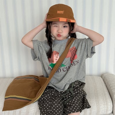 韓系塗鴉落肩寬鬆T22